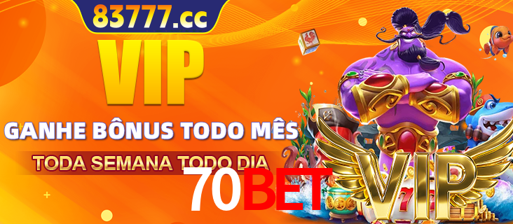 Banner promocional do 70BET oferecendo 100% de recompensas adicionais contínuas para quem fizer o login diário (Daily sign-in), com um mascote de coelho.